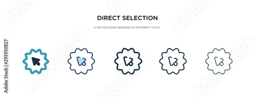 direct selection icon in different style vector illustration. two colored and black direct selection vector icons designed in filled, outline, line and stroke style can be used for web, mobile, ui
