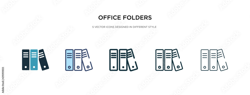 Fotografie office folders icon in different style vector illustration