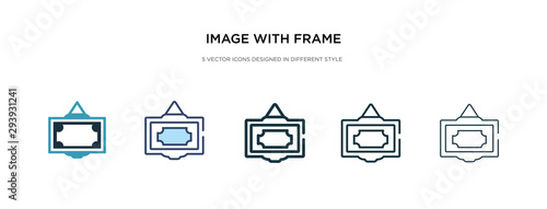 image with frame icon in different style vector illustration. two colored and black image with frame vector icons designed in filled, outline, line and stroke style can be used for web, mobile, ui