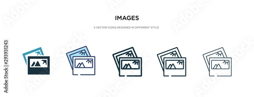 images icon in different style vector illustration. two colored and black images vector icons designed in filled, outline, line and stroke style can be used for web, mobile, ui photo