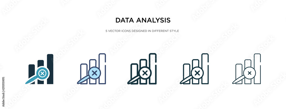 data analysis icon in different style vector illustration. two colored and black data analysis vector icons designed in filled, outline, line and stroke style can be used for web, mobile, ui