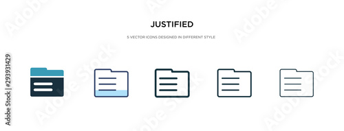justified icon in different style vector illustration. two colored and black justified vector icons designed in filled, outline, line and stroke style can be used for web, mobile, ui
