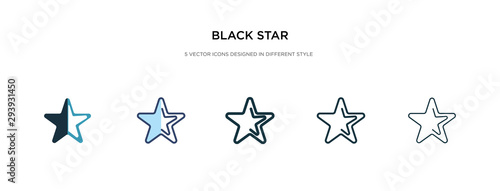 black star icon in different style vector illustration. two colored and black black star vector icons designed in filled  outline  line and stroke style can be used for web  mobile  ui