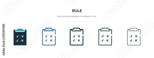 rule icon in different style vector illustration. two colored and black rule vector icons designed in filled, outline, line and stroke style can be used for web, mobile, ui photo