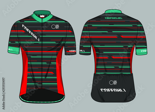 Cycling jersey uniform club kit biking apparel template mockup