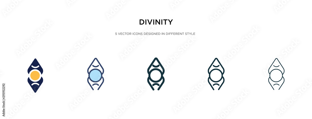 divinity icon in different style vector illustration. two colored and black divinity vector icons designed in filled, outline, line and stroke style can be used for web, mobile, ui