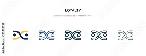 loyalty icon in different style vector illustration. two colored and black loyalty vector icons designed in filled, outline, line and stroke style can be used for web, mobile, ui