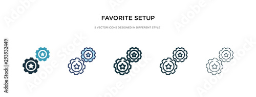 favorite setup icon in different style vector illustration. two colored and black favorite setup vector icons designed in filled, outline, line and stroke style can be used for web, mobile, ui