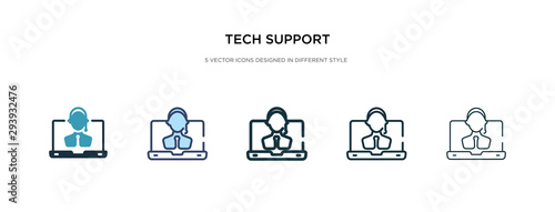 tech support icon in different style vector illustration. two colored and black tech support vector icons designed in filled, outline, line and stroke style can be used for web, mobile, ui