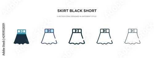 skirt black short icon in different style vector illustration. two colored and black skirt black short vector icons designed in filled  outline  line and stroke style can be used for web  mobile  ui