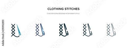 clothing stitches icon in different style vector illustration. two colored and black clothing stitches vector icons designed in filled, outline, line and stroke style can be used for web, mobile, ui