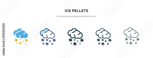 ice pellets icon in different style vector illustration. two colored and black ice pellets vector icons designed in filled, outline, line and stroke style can be used for web, mobile, ui
