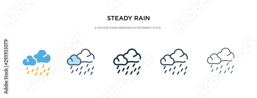 steady rain icon in different style vector illustration. two colored and black steady rain vector icons designed in filled, outline, line and stroke style can be used for web, mobile, ui