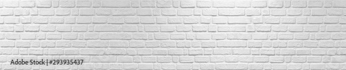 White cement plaster walls made of bricks look old and vintage background texture. panorama photo.