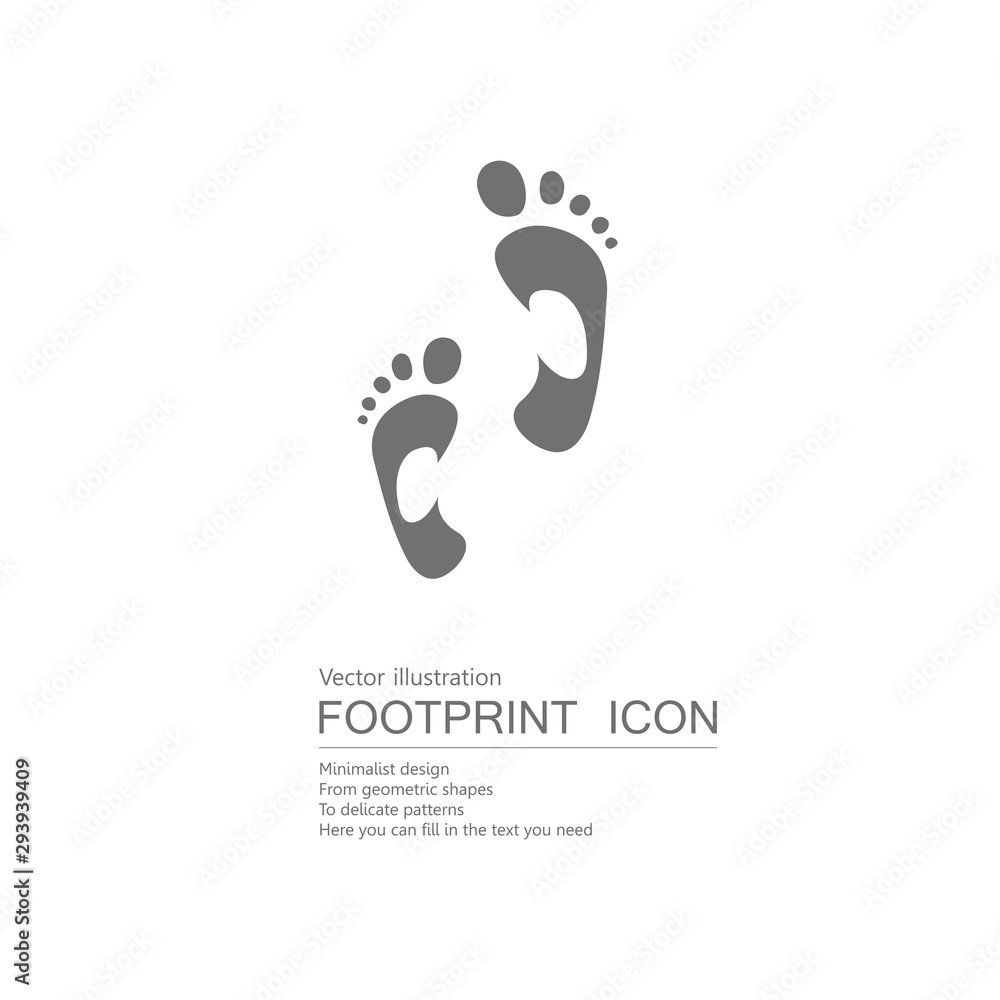 Vector drawn footprints. Isolated on white background. Vector drawn footprints. Isolated on white background.