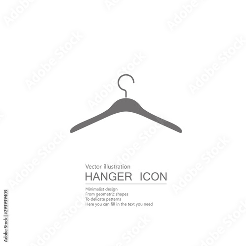 Vector drawn hangers. Isolated on white background.