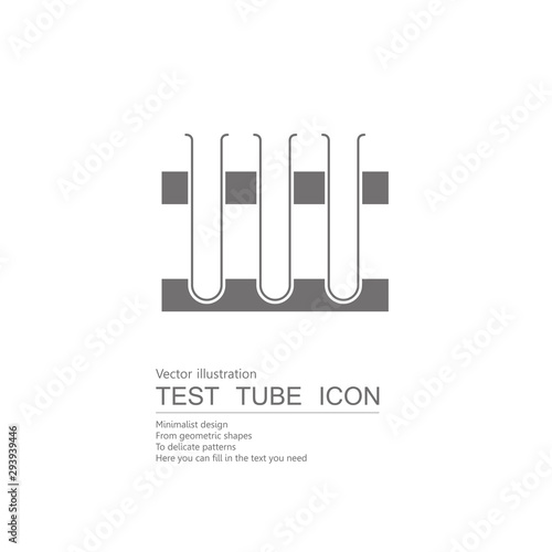 Vector drawn test tubes.  Isolated on white background.