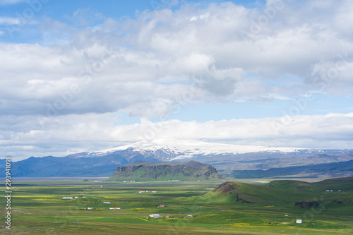 Iceland Landscape on a Sunny Day in Summer