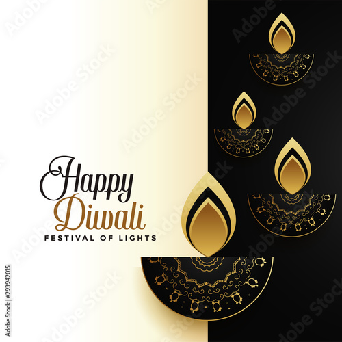 happy diwali premium holiday greeting card design