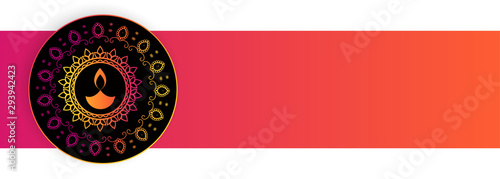 decorative diwali diya design empty banner design
