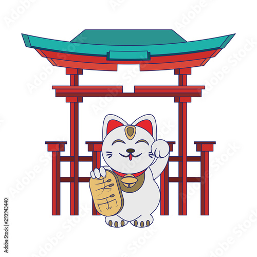 Maneki neko cat design