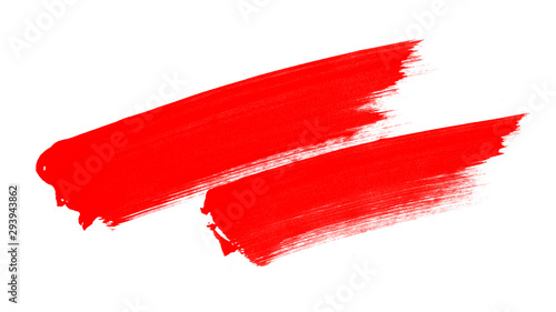 Red paint isolated on white background