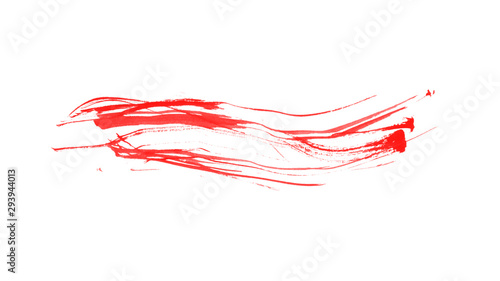 Red watercolor lines on white background