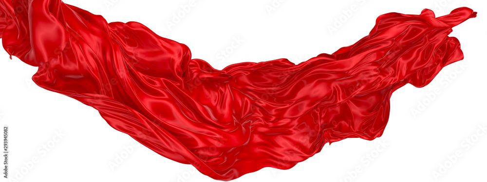 Abstract background of red wavy silk or satin. 3d rendering image. Abstract background of red wavy silk or satin. 3d rendering image.