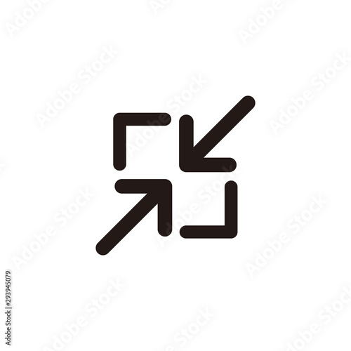 Minimize screen icon symbol vector