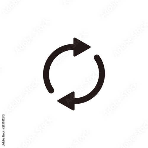 Reverse arrow icon symbol vector