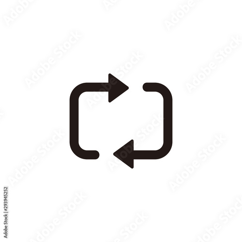 Reverse arrow icon symbol vector