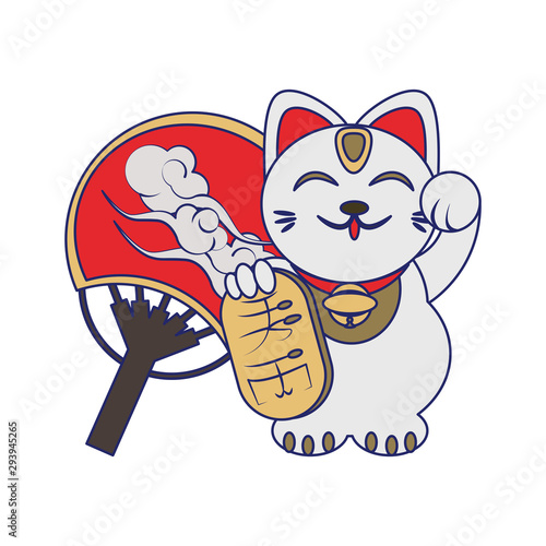 Maneki neko cat design