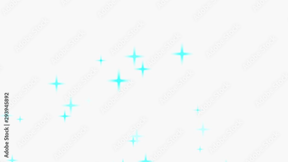 キラキラ 星 舞い上がる エフェクト 水色 背景白 キラキラ 星 舞い上がる エフェクト 水色 背景白