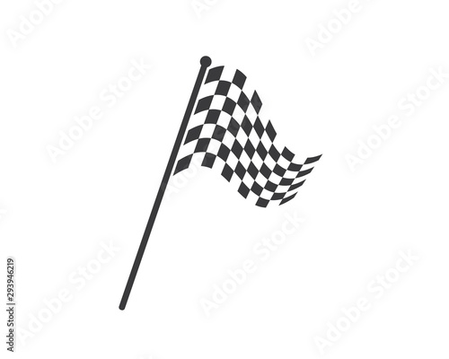 racing flag icon of automotif illustration vector