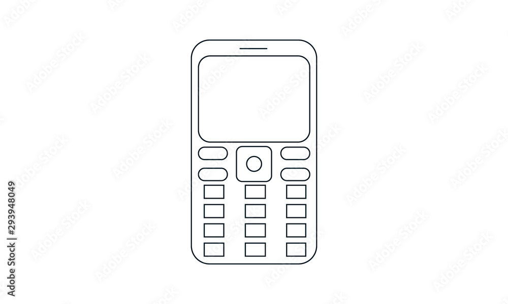 Cell phone icon for communication Cell phone icon for communication