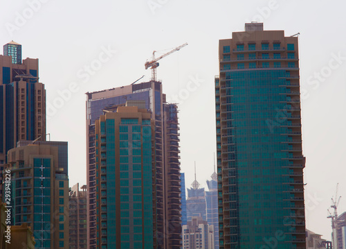 modern office building under construction in Dubai city
