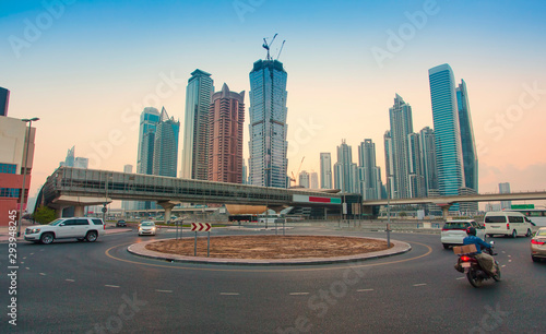 Zayed Road in Dubai city, morning view © Ioan Panaite