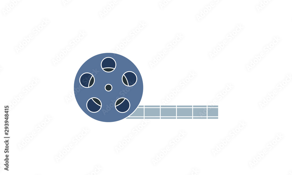 Movie reel icon for film and media concepts Movie reel icon for film and media concepts