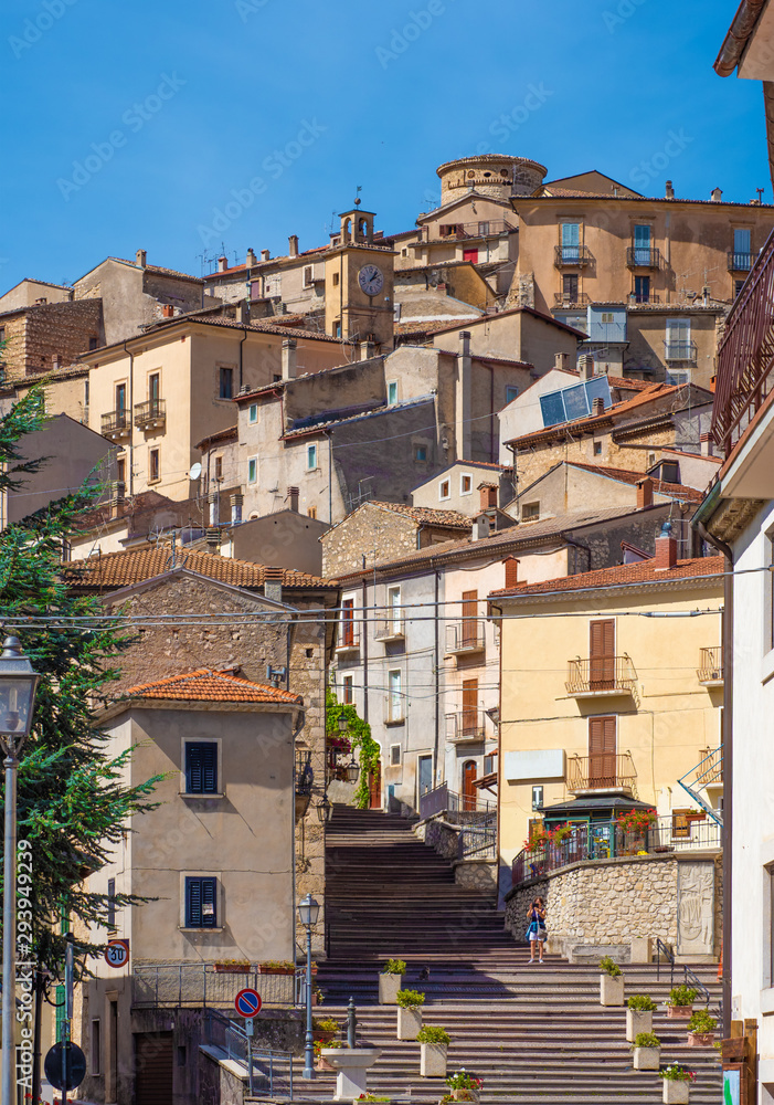 Villalago (Abruzzo, Italy) - A charming little medieval village in the province of L'Aquila, situated in the gorges of Sagittarius, between Lake Scanno and Lago San Domenico, with bridge of sanctuary