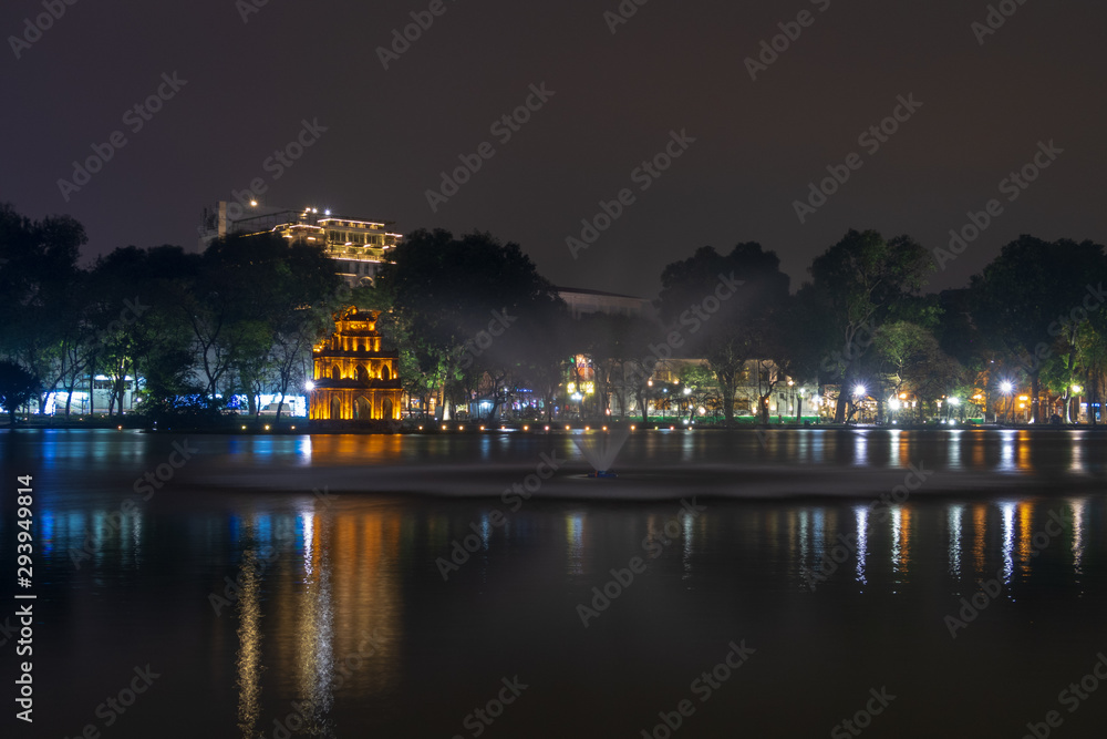 Hoan Kiem Lake and Turtle Tower in Hanoi, Vietnam Hoan Kiem Lake and Turtle Tower in Hanoi, Vietnam