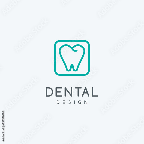 Teeth logo design dental icon symbol vector