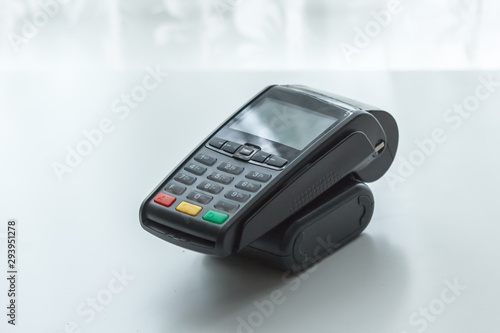 credit terminal for debit or credit card payments photo