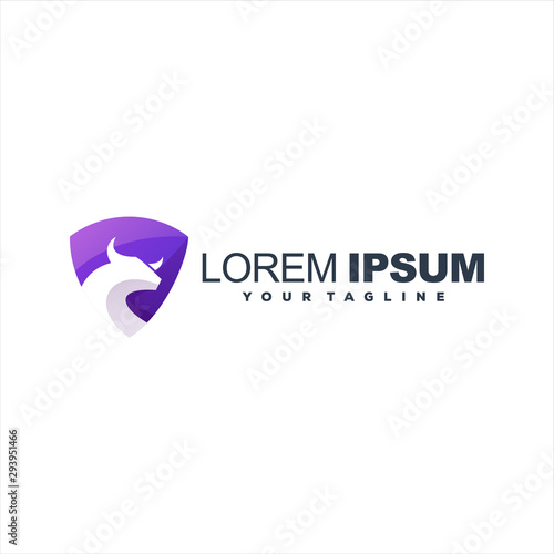 awesome bull head logo design