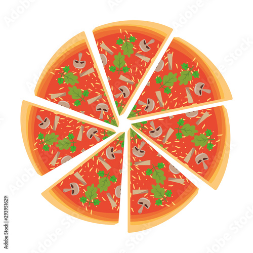 slices italian pizza design
