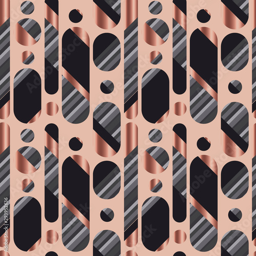 Luxury rose and black oval ...