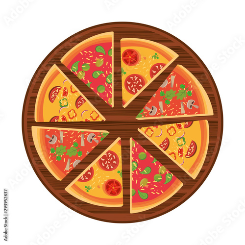 slices italian pizza design