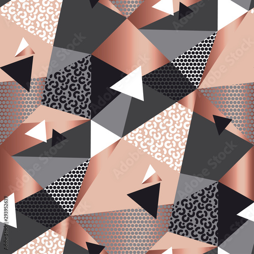 Premium gold abstract geome...