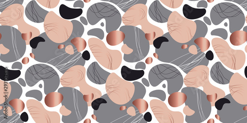 Elegant gold and gray geome...