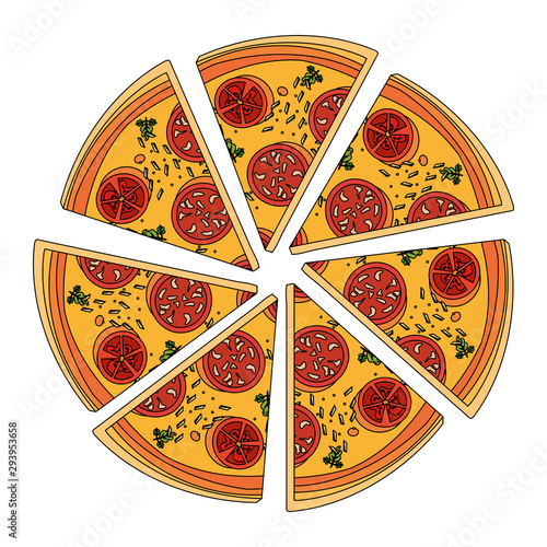 slices italian pizza design