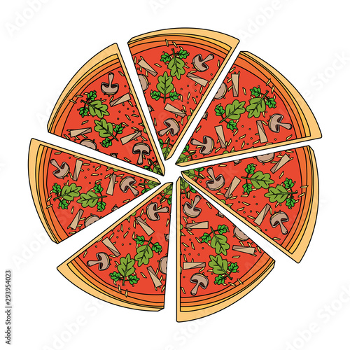 slices italian pizza design